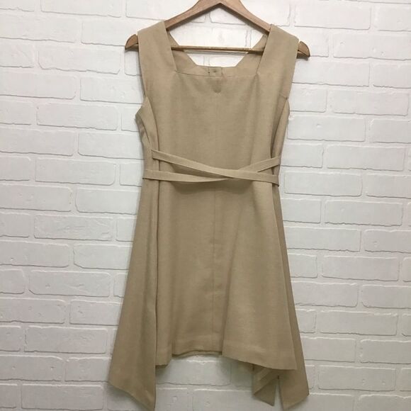 VINTAGE handcrafted Medieval inspiration linen blend tapestry dress size 4 - Picture 11 of 11